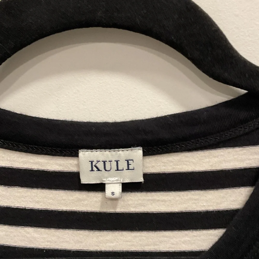 KULE Black and White Striped Midi Dress - Picture 2 of 4